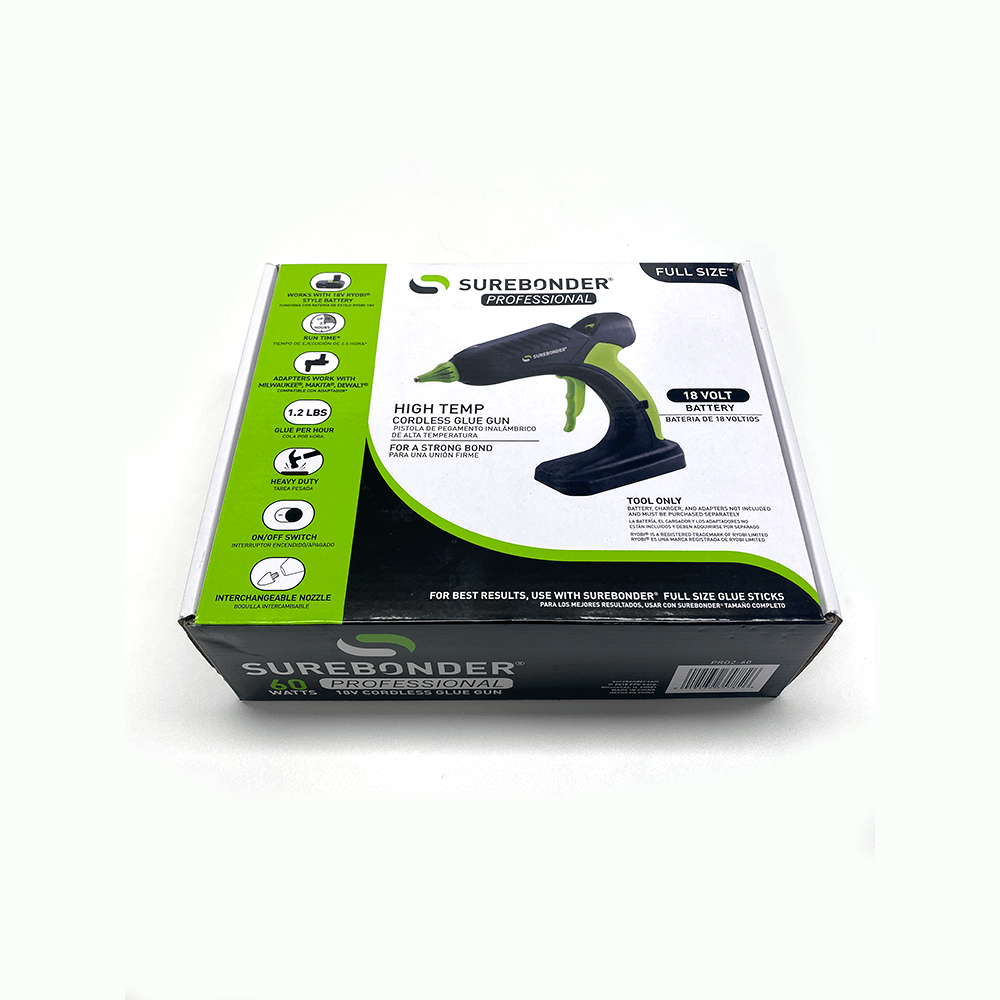 Surebonder, Cordless High Temperature Glue Gun, Black & Green